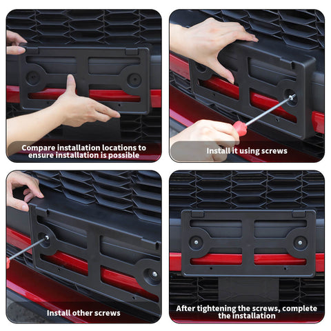 For 2024+ Ford Mustang Front License Plate Bracket Mount Nameplate Holder