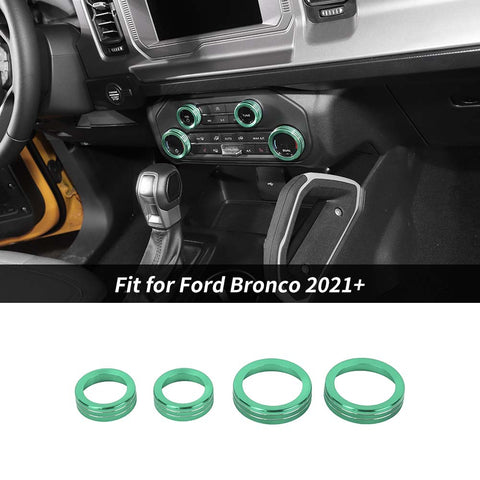 Air Conditioning/Audio Switch Knob Trim Ring For Ford Bronco 2021+ Accessories | CheroCar