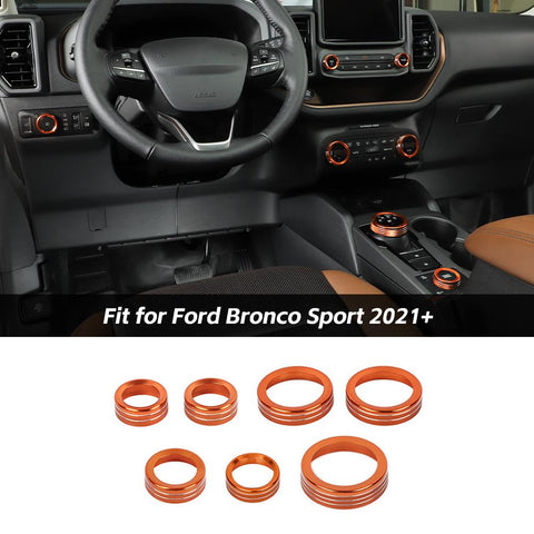 Headlight/Four-Wheel Drive/Radio Switch Knob Trim For Ford Bronco Sport 2021+ Accessories | CheroCar