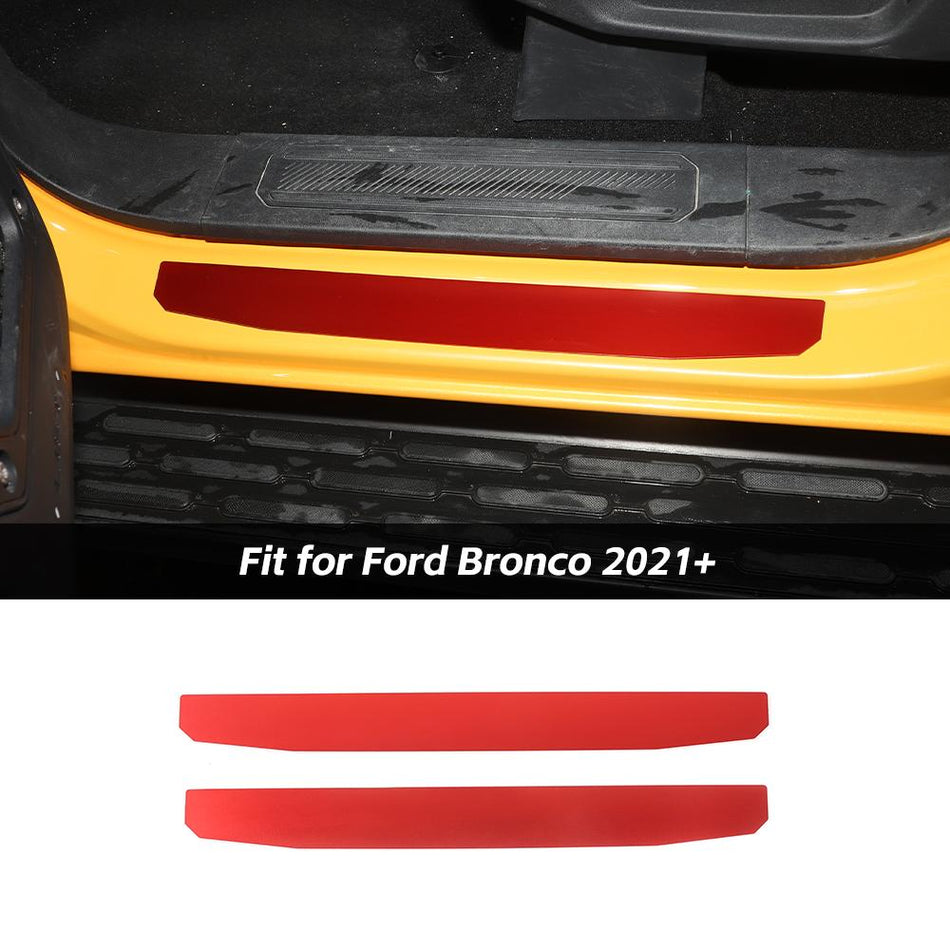 For 2021+ Ford Bronco 2-Door Outer Door Sill Plate Scuff Cover Guard