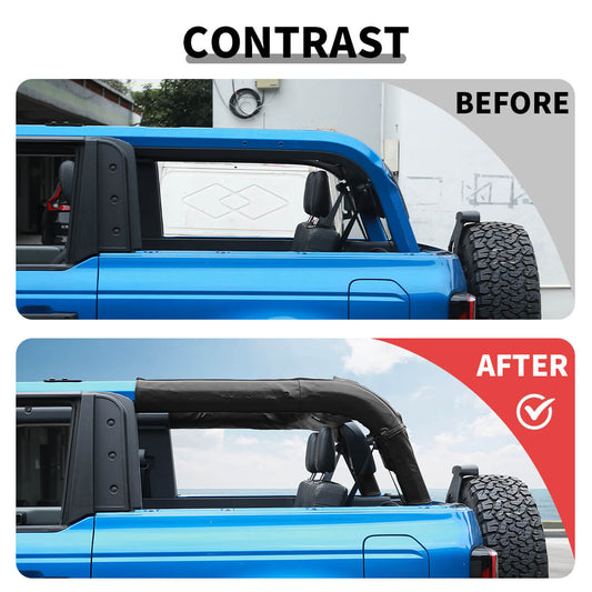 For 2021+ Ford Bronco 2-Door Anti-Scratch Roll Bar Pillar Post Leather Cover Accessories