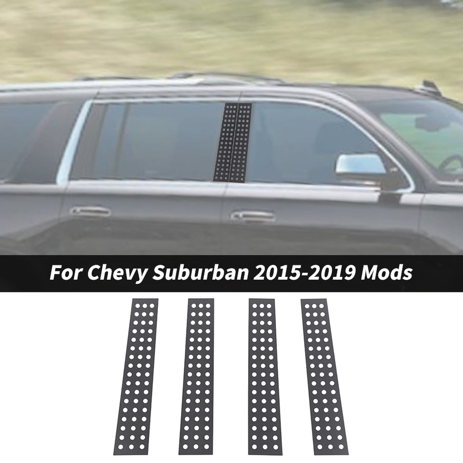 For 2014-2020 Chevy Suburban/Tahoe/GMC Yukon Aluminum Alloy Window Pillar Posts Cover Trim