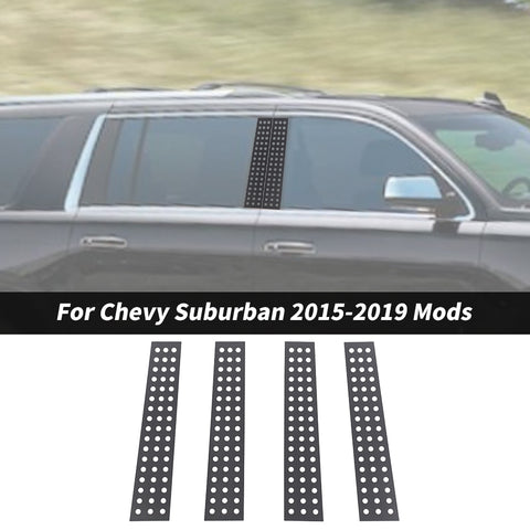 For 2015-2019 Chevy Suburban/Tahoe/GMC Yukon Window Pillar Posts Cover Trim US Flag