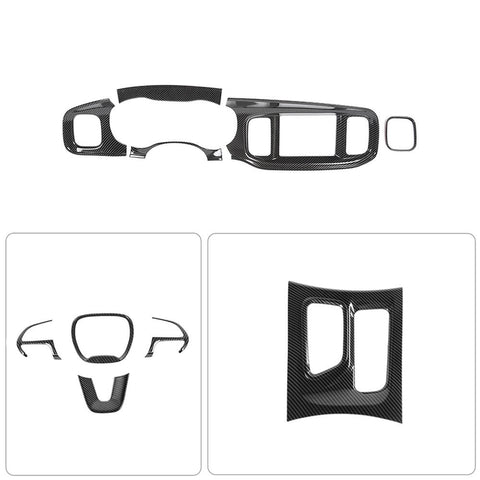 For 2015+ Dodge Charger Center Console Steering Wheel Dash Panel Cover Trim
