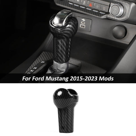 For 2015+ Ford Mustang Center Console Gear Shift Head Knob Cover Trim