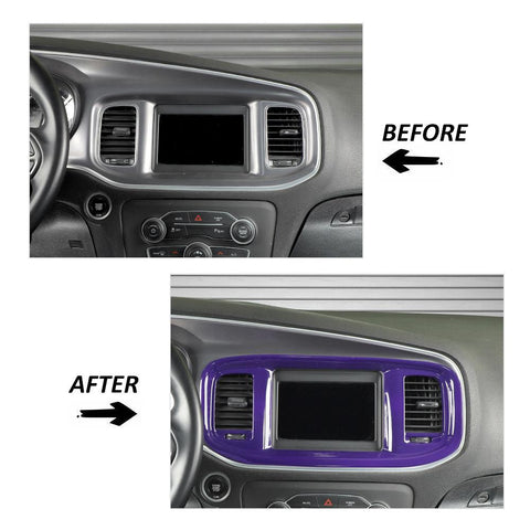 Interior GPS Navigation Panel Cover Trim For Dodge Charger 2015+ Accessories | CheroCar