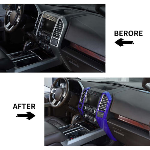 19 x Inner Door Handle & Center Console Kit Decoration For Ford F150 2015-2020 Purple Accessories | CheroCar