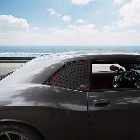For 2008+ Dodge Challenger Side Rear Window Triangle Glass Cover Trim