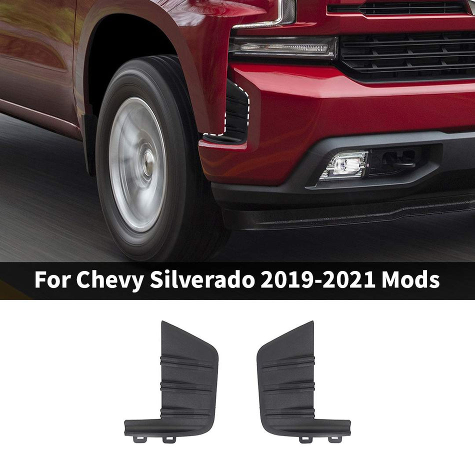 For 2019+ Chevy Silverado 1500 EXTERIOR Front Bumper SIDE Grille COVER TRIM FRAME