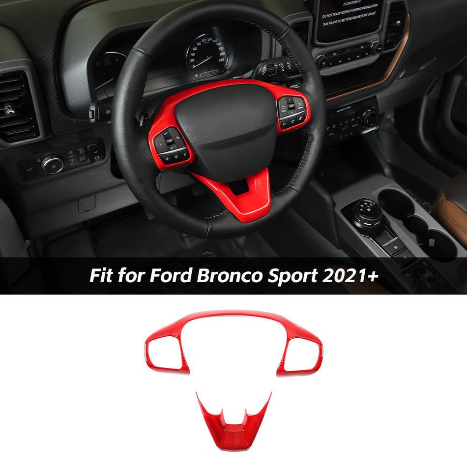 For 2021+ Ford Bronco Sport Steering Wheel Cover Trim Interior Decor