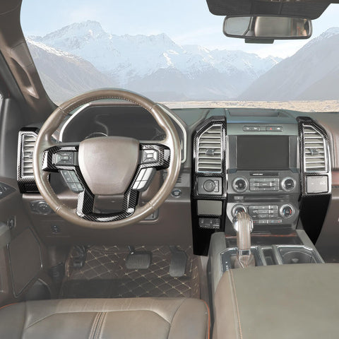 For 2015-2020 Ford F150 9 x Inner Central Control Decor Cover Trim