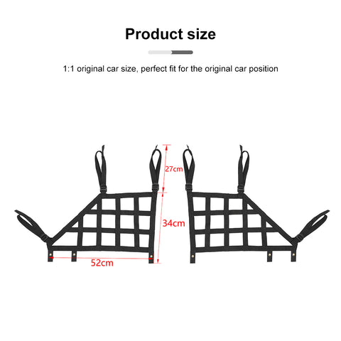 Rear Side Cargo Restraint Net Mesh Protective For Ford Bronco 2021+ 4 Doors｜CheroCar