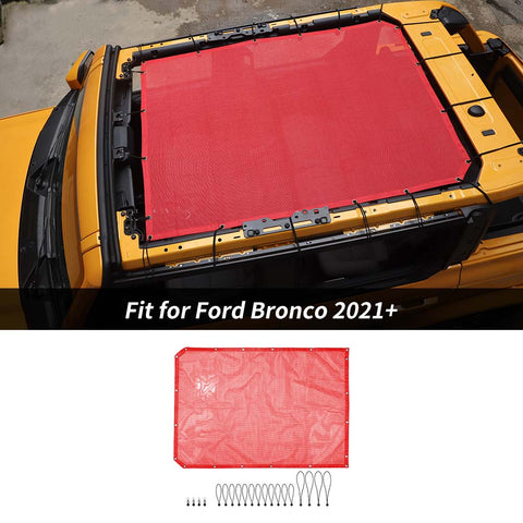 For 2021+ Ford Bronco PVC Roof Mesh Insulation Net Cover