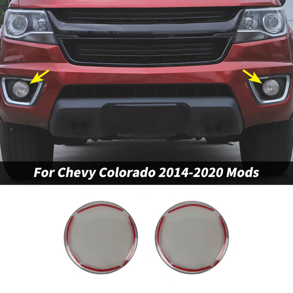 For 2014-2020 Chevy Colorado& 2014-2022 GMC CANYON Smoked Black Front Fog Lamp Light Trim Cover
