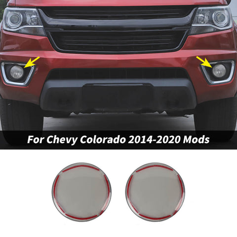 For 2014-2020 Chevy Colorado/2014-2022 GMC/CANYON Smoked Black Front Fog Lamp Light Trim Cover