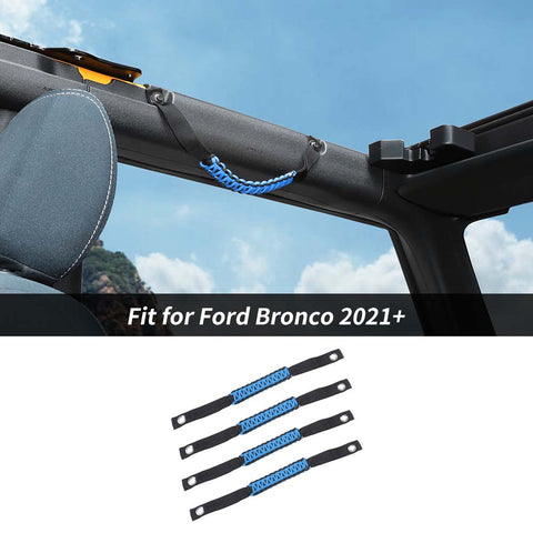 4 x Roll Bar Roof Top Grab Handles Grip For Ford Bronco 2021+ 2/4 Doors Accessories | CheroCar