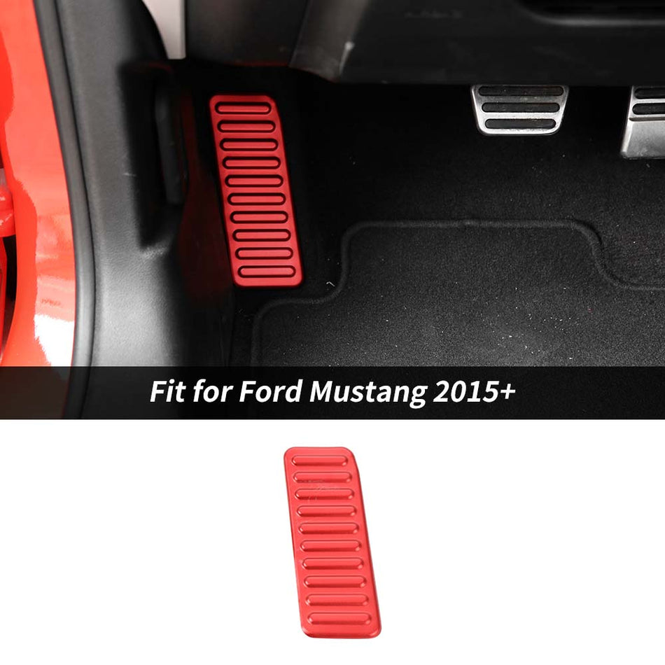 For 2015+ Ford Mustang Inner Left Foot Rest Pedal Panel Decor Cover Trim