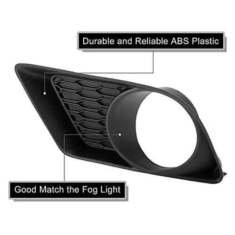 For 2011-2014 Dodge Charger Front Bumper Fog Light Lamp Cover Trim