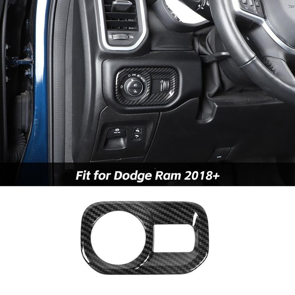 For 2018+ Dodge Ram Headlight Switch Button Cover Trim Decor