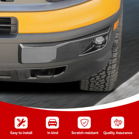 For 2021+ Ford Bronco Sport Front Bumper Fog Light Lamp Bezels Trim Cover