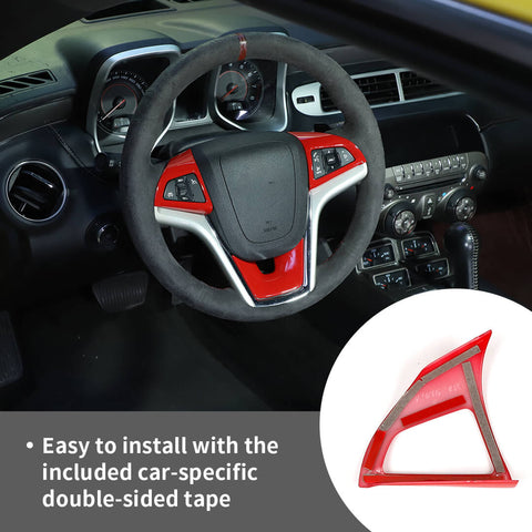 For 2012-2015 Chevy Camaro Interior Steering Wheel Cover Trim Bezels