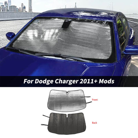 For 2011+ Dodge Charger Front Windshield Sunshade Sun Heat Protector Sun Visor