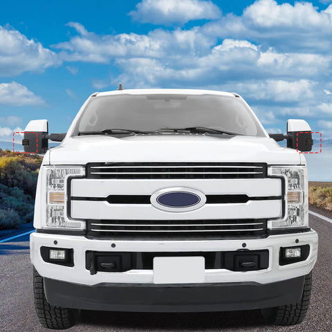 For 2017-2023 F250/F350/F450/F55 Smoked Black Rearview Mirror Turn Signal Light Trim Cover