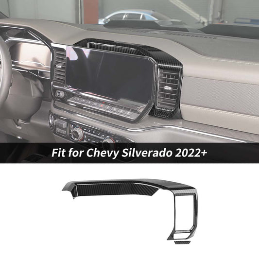 Central Control Navigation GPS Panel Trim Cover Decor For Chevy Silverado 2022+ Accessories | CheroCar