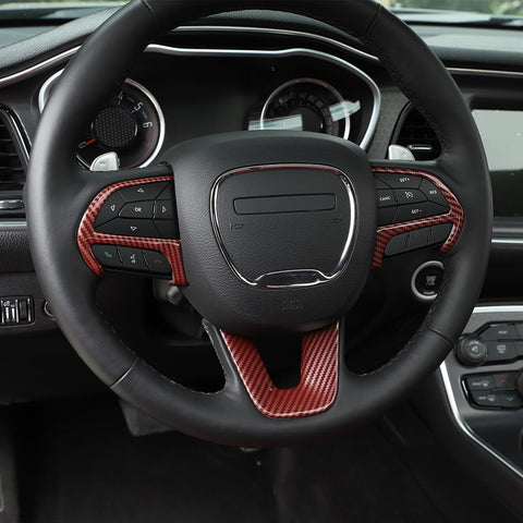 For 2015+ Dodge Challenger Interior Center Console Decor Cover Trim Kit