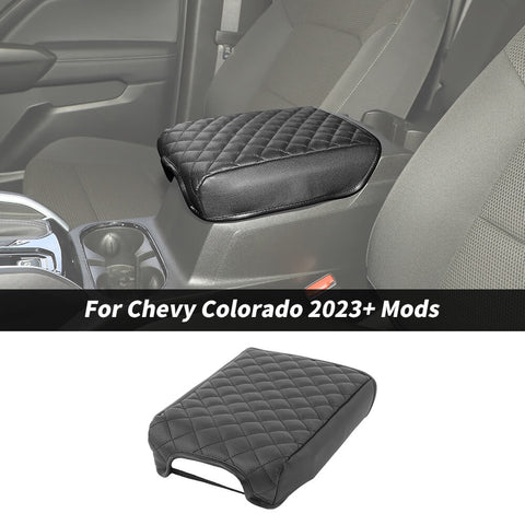 For 2023+ Chevy Colorado/GMC-CANYON Center Console Armrest Box Laether Cover Cushion Pad