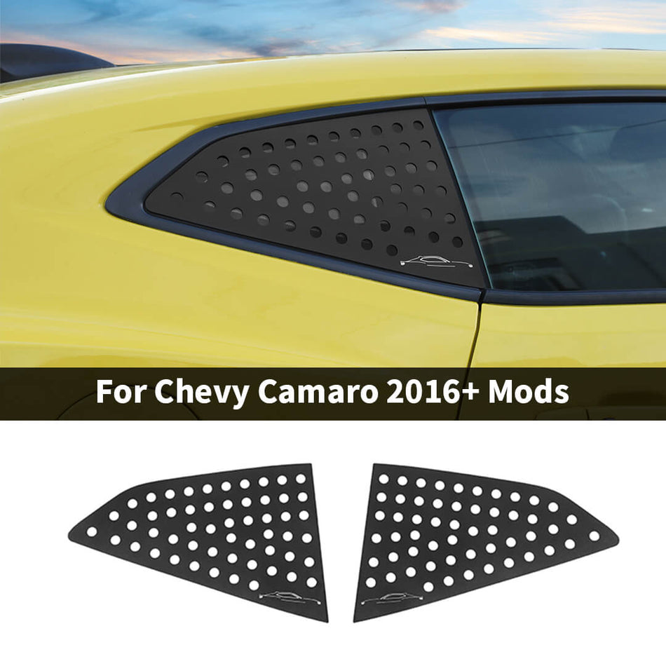 For 2016+ Chevy Camaro Rear Side Window Louver Trim Cover Bezel