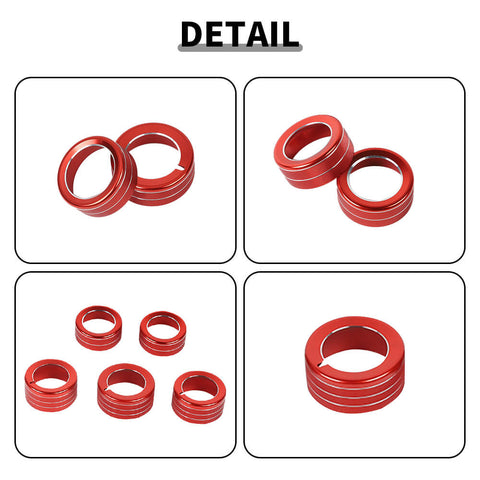 For 2010-2023 Toyota 4Runner Audio Air Conditioner Switch knob Bezel Rings