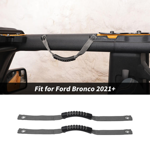 For 2021+ Ford Bronco Top Roll Bar Grab Handles Grip Paracord