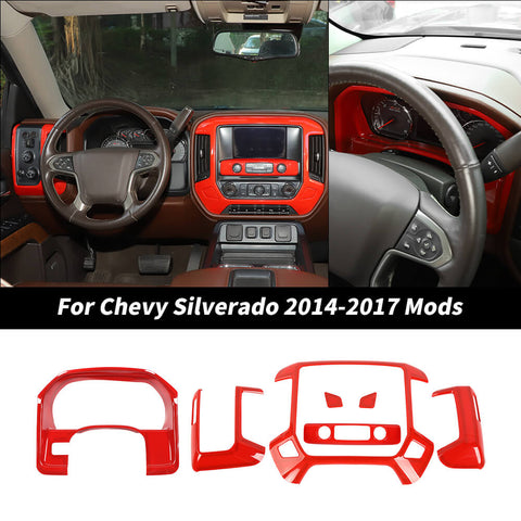 For 2014-2017 Chevy Silverado/GMC Sierra Console Dash Display Meter Cover Trim Kit
