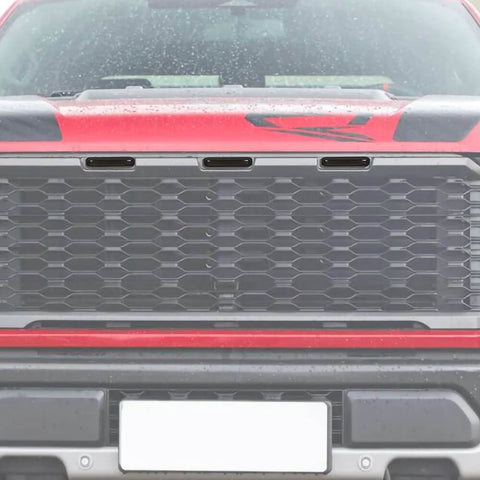 For 2021+ Ford F150 Raptor Front Bumper Grille Light Panel Guard Cover Trim Decor