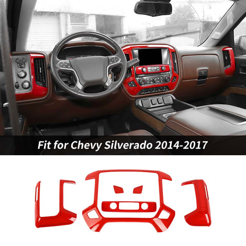 For 2014-2017 Chevy Silverado 1500 & GMC Sierra 1500 Center Console Dash Cover Trim