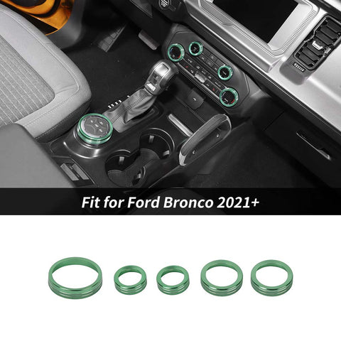 Air Condition 4WD Switch Knob Trim Ring for Ford Bronco 2021+ Accessories｜CheroCar