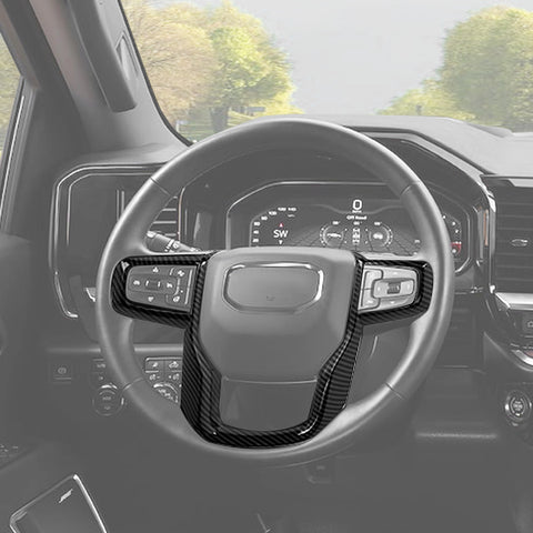 For 2019+ GMC Sierra Steering Wheel Trim Cover