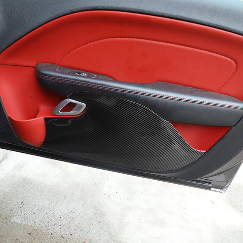 For 2015+ Dodge Challenger Inner Door Kick Panel Trim Decor Sticker Cover