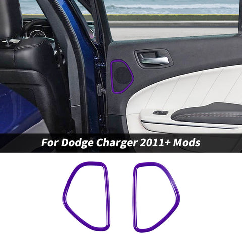 For 2011+ Dodge Charger/Chrysler 300C Rear Side Door Speaker Decor Ring Trim Cover Bezels