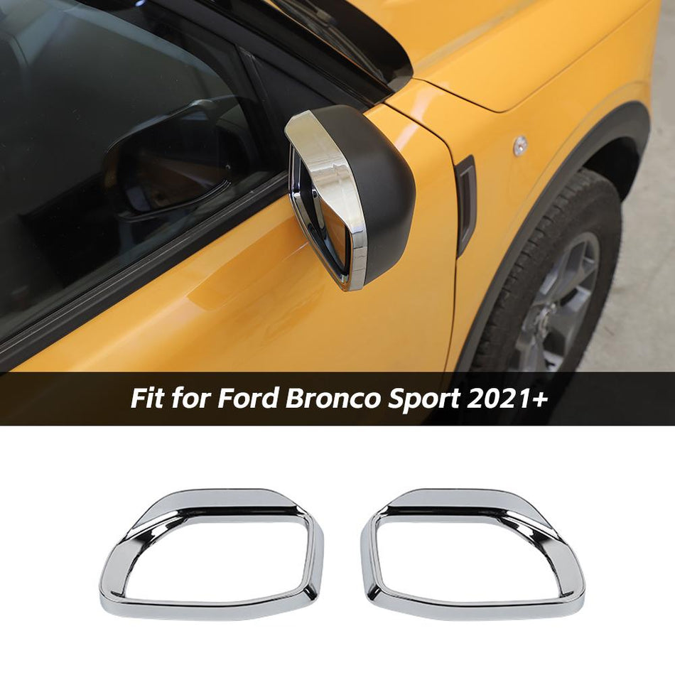 For 2021+ Ford Bronco Sport Side Rearview Mirror Rain Eyebrow Cover Trim