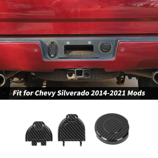 For 2014-2020 Chevy Silverado/GMC Sierra/2014+ Colorado/GMC CANYON Trailer Power Outlet & Rear Spare Tire Lock Covers