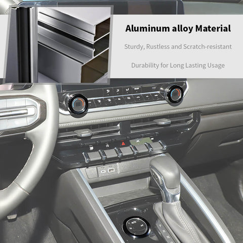 For 2024+ Chevy Colorado Center Console 4WD AC Knob Adjust Ring Trim Cover