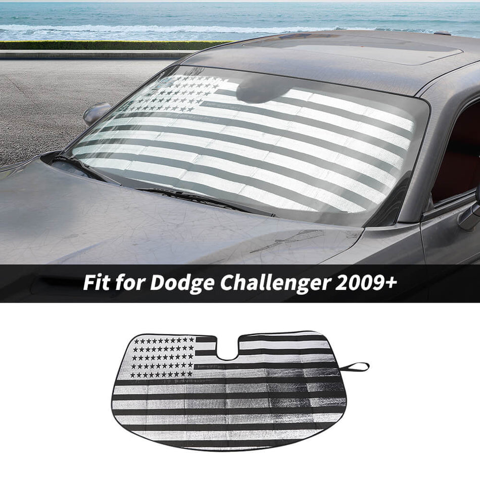 For 2009+ Dodge Challenger Front Windshield Sun Visor Shade Heat Protect