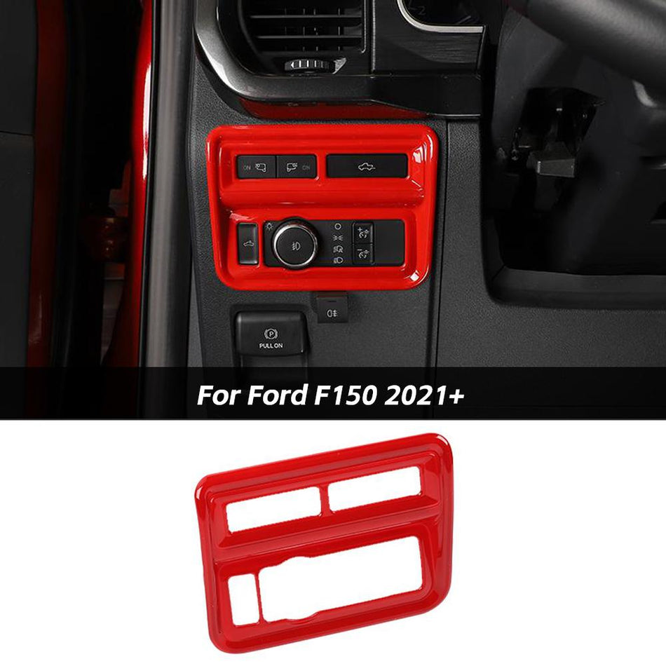 For 2021+ Ford F150 Headlight Control Switch Button Panel Trim Frame