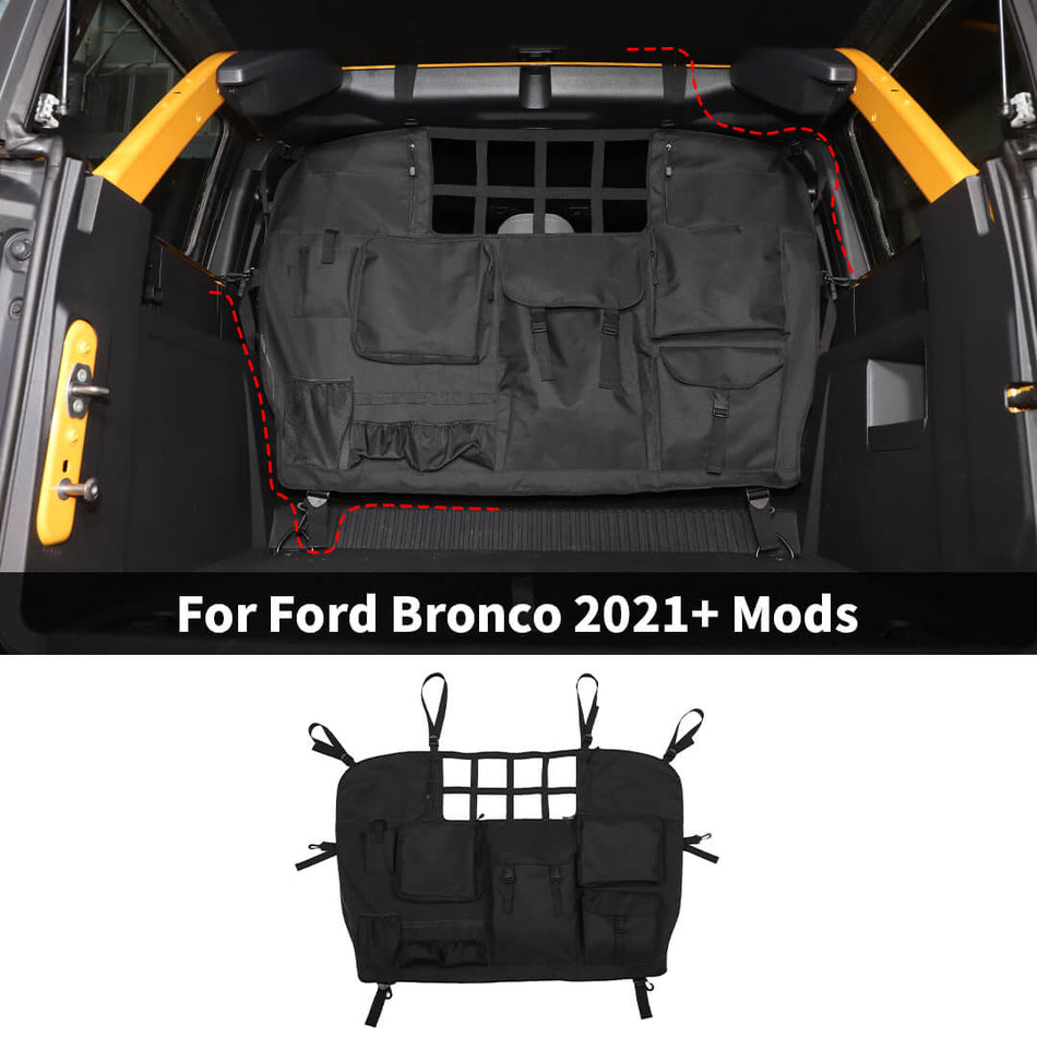 For 2021+ Ford Bronco 4-Door Trunk Storage Bag Cargo Organizer
