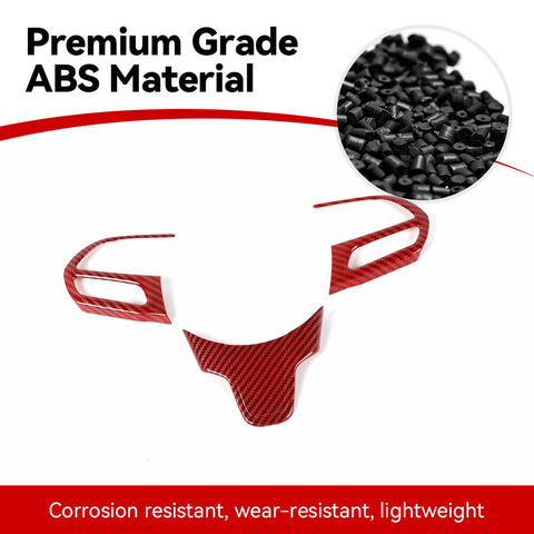 For 2015+ Chrysler 300C Interior Steering Wheel Cover Trim Bezel