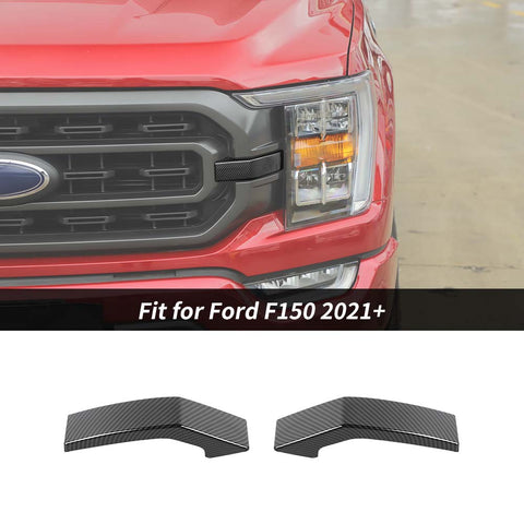 Front Bumper Grille Decor Cover Trim For Ford F150 2021+ Carbon Fiber｜CheroCar