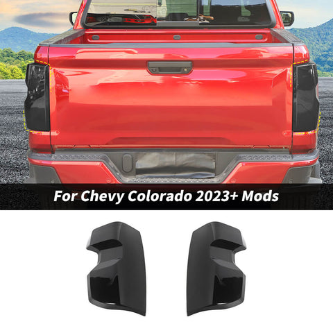 For 2023+ Chevy Colorado Smoked Black Rear Taillight Light Lamp Cover Trim