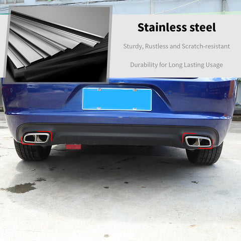 For 2015+ Dodge Charger Rear Tail Throat Decor Cover Trim Frame